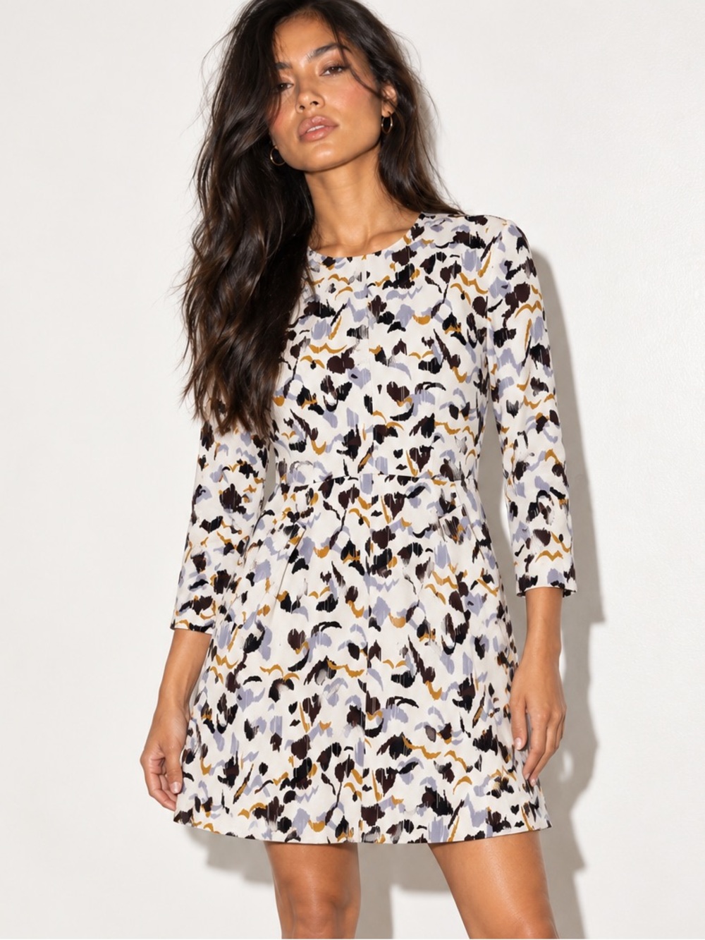 A.L.C. 100% Silk Abstract Print Dress Size 2